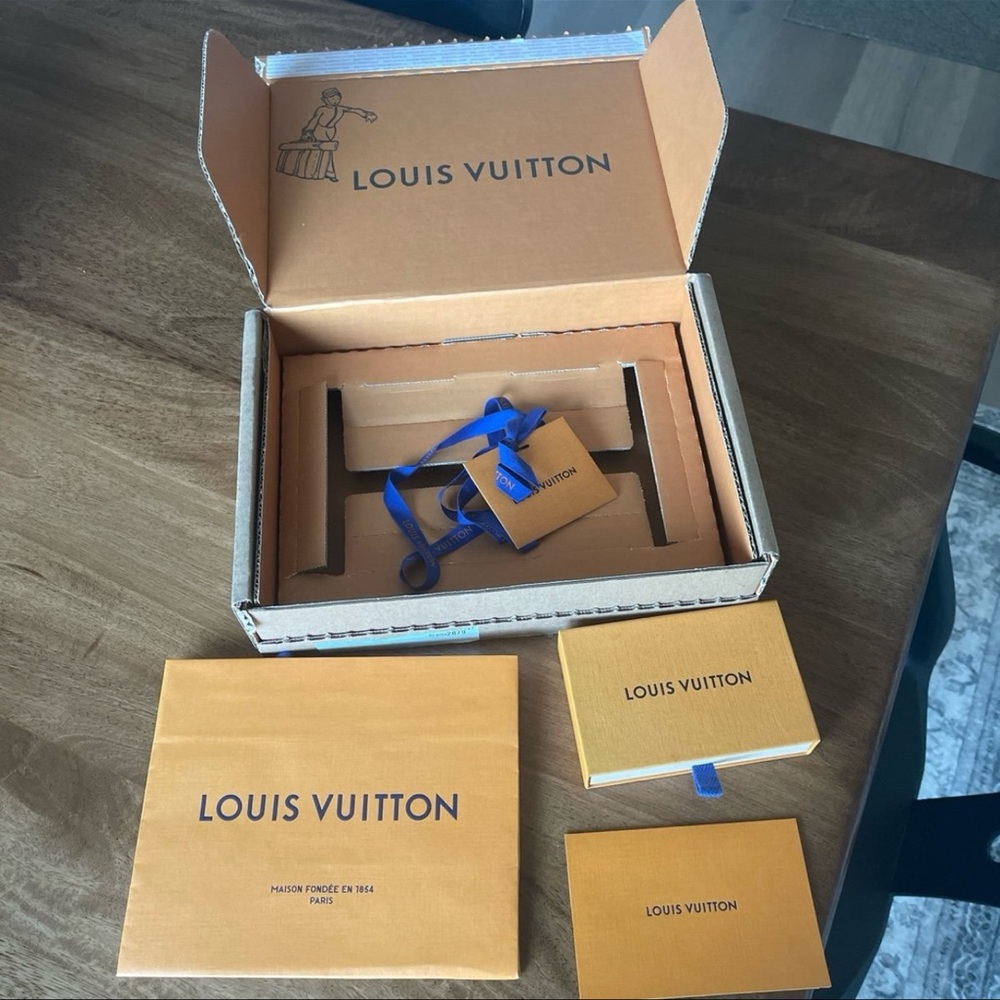 Louis Vuitton Gift Box Set with Blue Ribbon